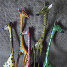 Wooden painted animals