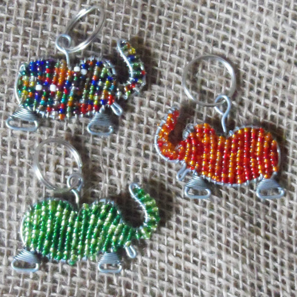 keyring-beaded-elephant-wire-South-African-for-sale-bazaar-africa