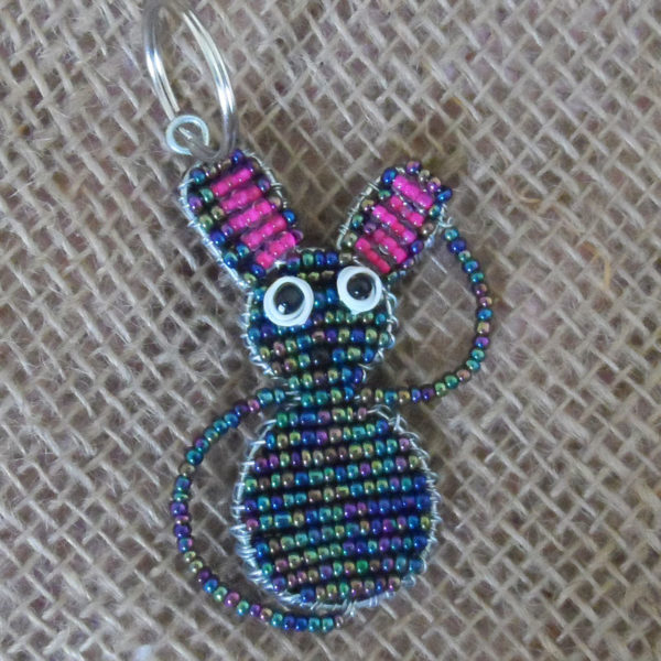 KYSm-flat-keyring-beaded-mouse-wire-South-African-for-sale-bazaar-africa